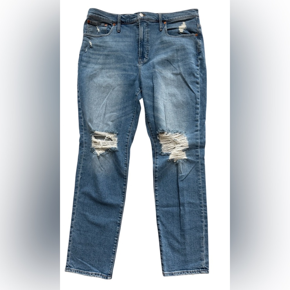 Madewell The Perfect Vintage Distressed  Blue Jeans sz33T